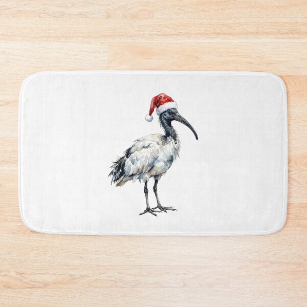Item preview,  Festive Bin Chicken wearing Santa Hat | Australian Ibis Watercolor designed and sold by SOUFIANE1991.