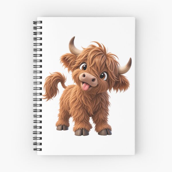 Item preview, Cute Highland Cow – Funny Fluffy Cow designed and sold by LST-Desings.