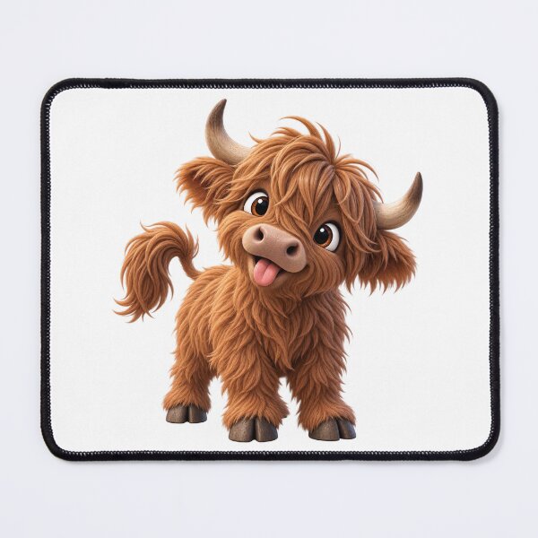 Item preview, Cute Highland Cow – Funny Fluffy Cow designed and sold by LST-Desings.