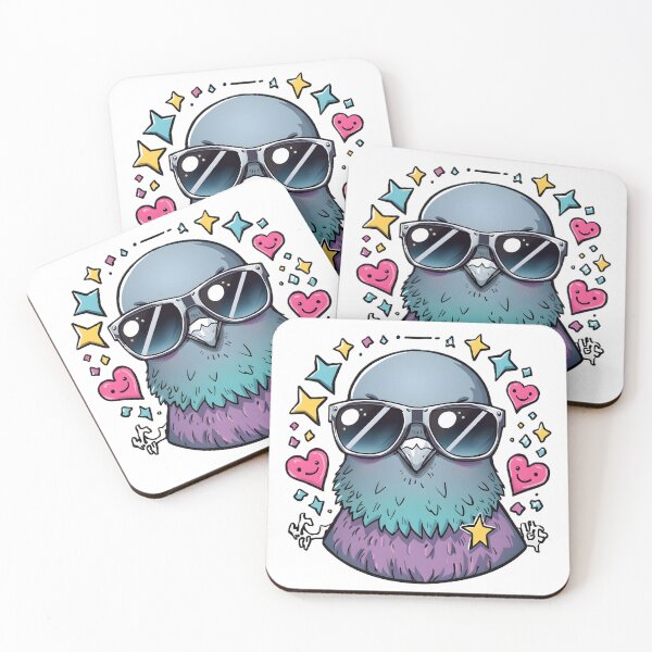 Item preview, Cute Pigeon with Y2K Sunglasses | Kawaii Retro Bird | 90s Cyber Aesthetic designed and sold by dreamz-world.