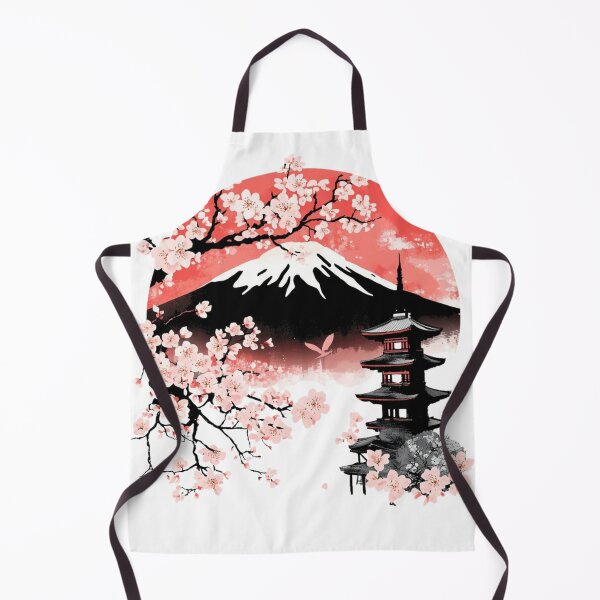 Item preview, Mount Fuji, Pagoda, and Cherry Blossoms with Red Sun designed and sold by appareshop88.