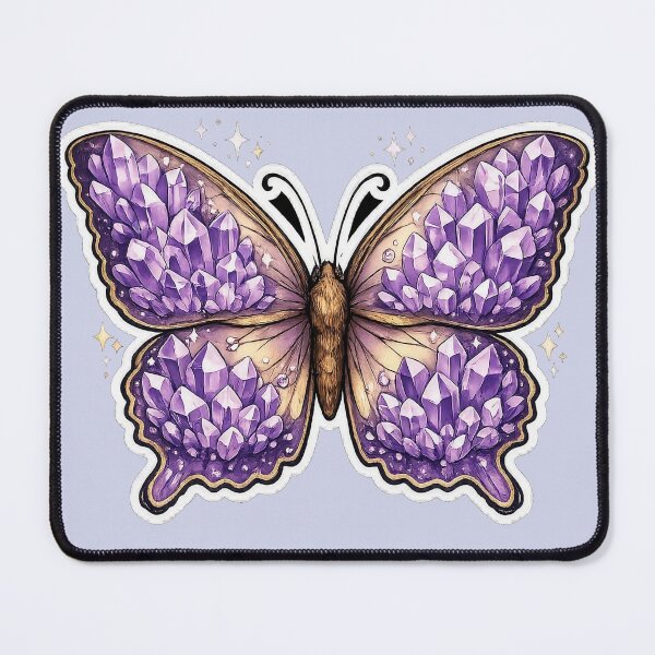 Item preview, Purple Diamond Butterfly | Crystal Gemstone Butterfly Art designed and sold by NeonKawaiiCo.