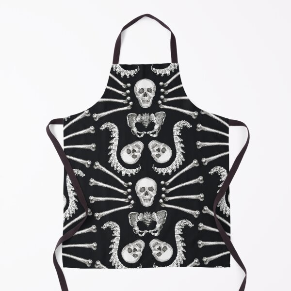 Item preview, Gothic Skeleton Bones Pattern with Skulls and Spines designed and sold by Sveta Aho.