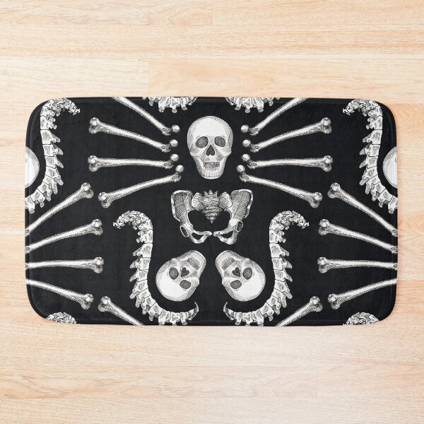 Item preview, Gothic Skeleton Bones Pattern with Skulls and Spines designed and sold by Sveta Aho.