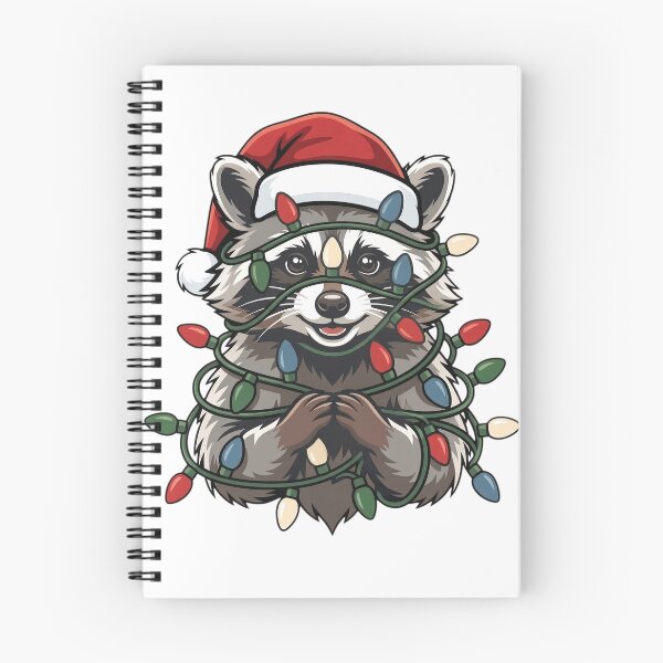 Item preview, Raccoon Christmas Lights Santa Hat Men Women Kids Funny designed and sold by clothesy7.