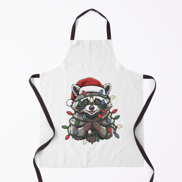 Item preview, Raccoon Christmas Lights Santa Hat Men Women Kids Funny designed and sold by clothesy7.