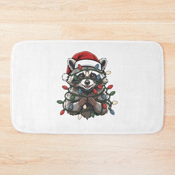Item preview, Raccoon Christmas Lights Santa Hat Men Women Kids Funny  designed and sold by clothesy7.