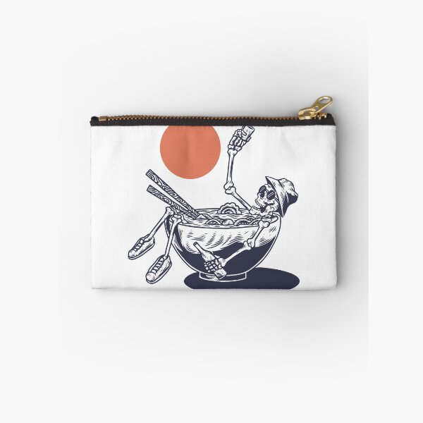 Item preview, Japanese Skeleton Relaxing in a Ramen Bowl designed and sold by TotalityDesigns.