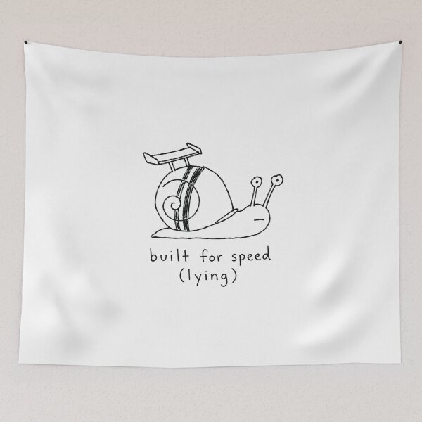 Item preview, Built For Speed Lying - Racing Snail designed and sold by BadDrawingClub.