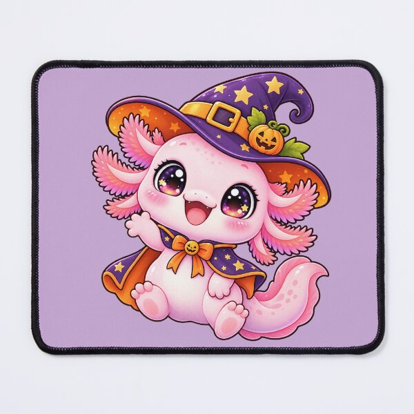 Item preview, Kawaii Witch Axolotl Sticker Art – Cute Chibi Halloween Illustration designed and sold by MagicMakerPh.
