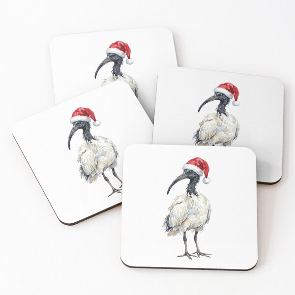 Item preview,   Festive Bin Chicken wearing Santa Hat | Australian Ibis Watercolor designed and sold by SOUFIANE1991.