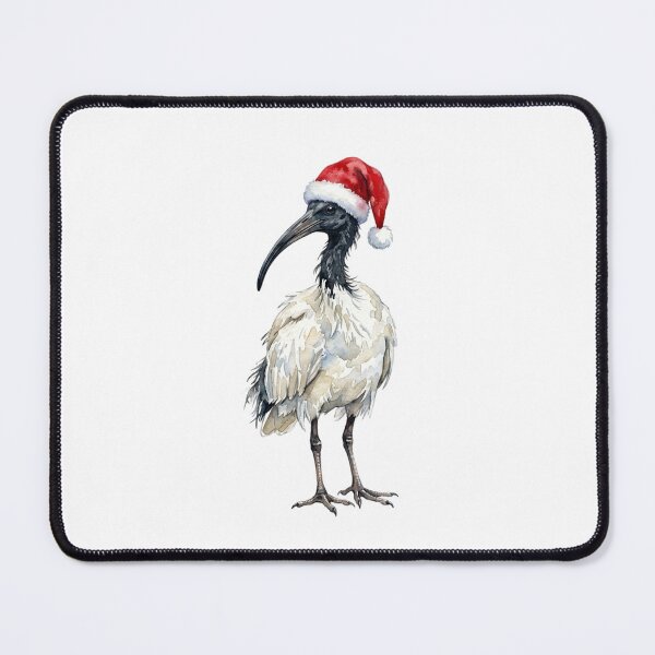 Item preview, Festive Bin Chicken wearing Santa Hat | Australian Ibis Watercolor designed and sold by SOUFIANE1991.