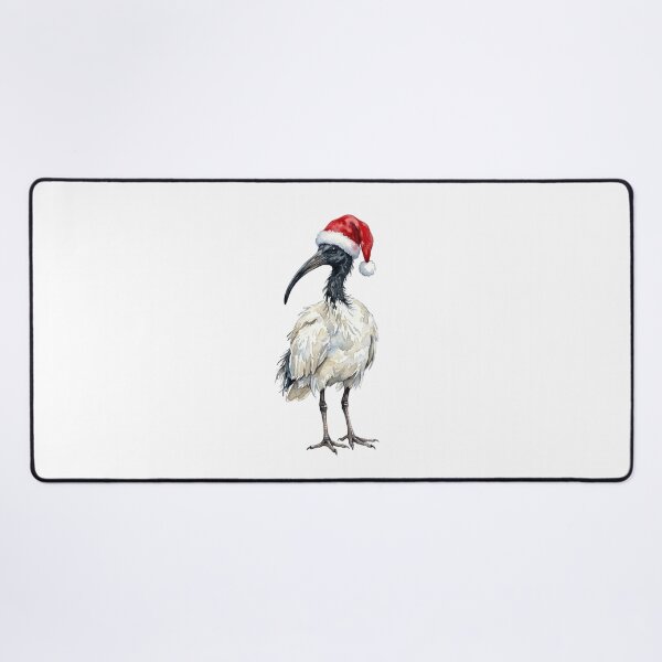 Item preview, Festive Bin Chicken wearing Santa Hat | Australian Ibis Watercolor designed and sold by SOUFIANE1991.