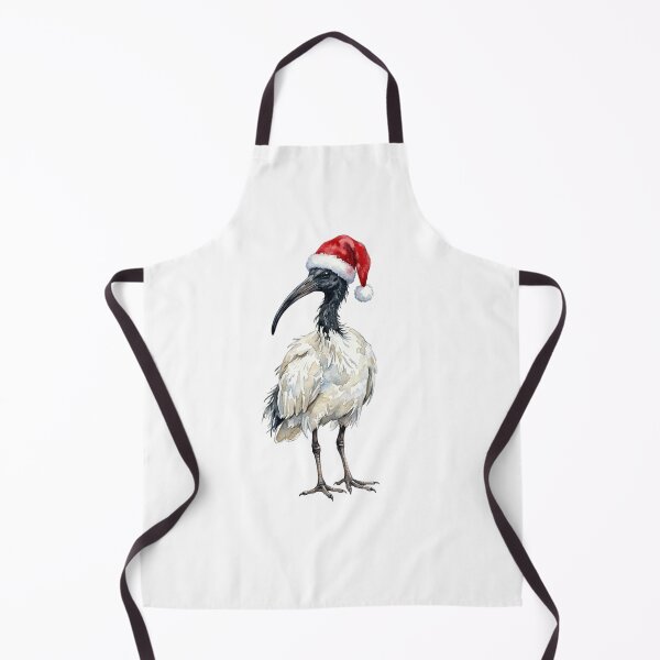 Item preview, Festive Bin Chicken wearing Santa Hat | Australian Ibis Watercolor designed and sold by SOUFIANE1991.
