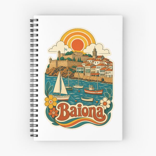 Item preview, Baiona Spain Travel Souvenir - Retro Illustration designed and sold by VisualArtsOasis.