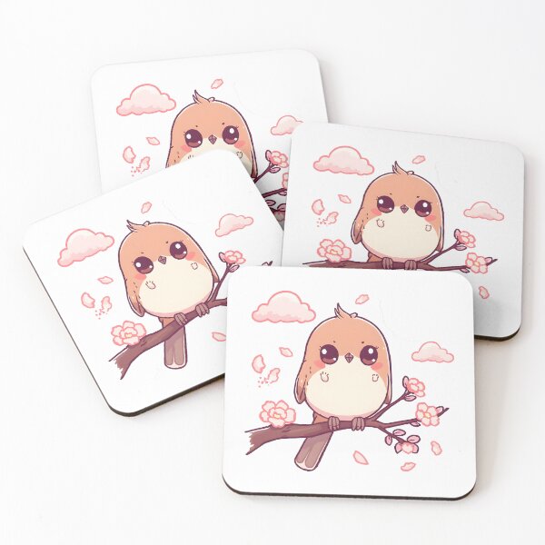 Item preview, Cute Kawaii Bird on Cherry Blossom Branch | Spring Sakura Bird | Japanese Aesthetic designed and sold by dreamz-world.