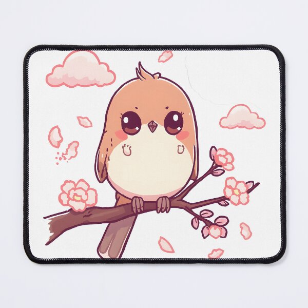 Item preview, Cute Kawaii Bird on Cherry Blossom Branch | Spring Sakura Bird | Japanese Aesthetic designed and sold by dreamz-world.