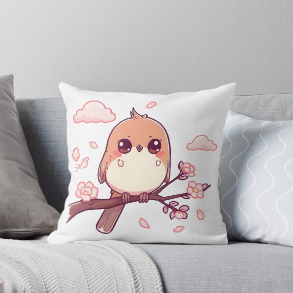 Item preview, Cute Kawaii Bird on Cherry Blossom Branch | Spring Sakura Bird | Japanese Aesthetic designed and sold by dreamz-world.