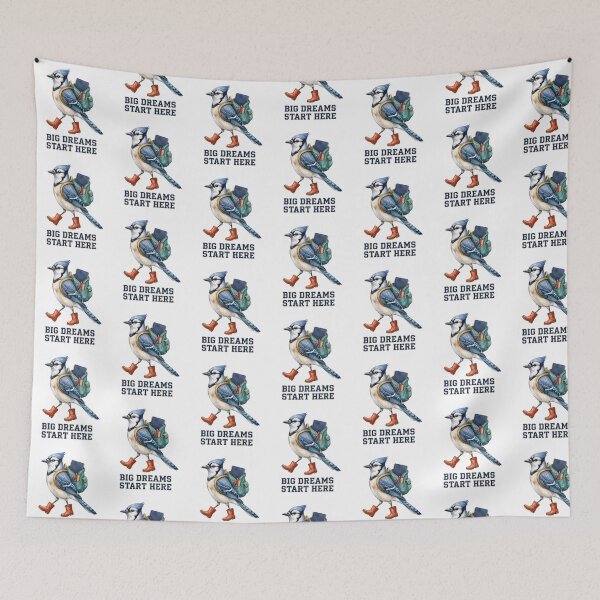 Item preview, Big Dreams Start Here Blue Jay designed and sold by Roy & Tiffany.