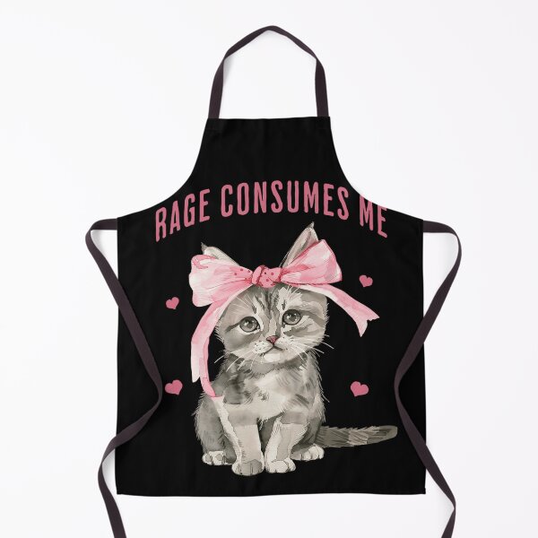 Item preview, Rage Consumes Me Cute Angry Kitten with Pink Bow designed and sold by NoeValdric.
