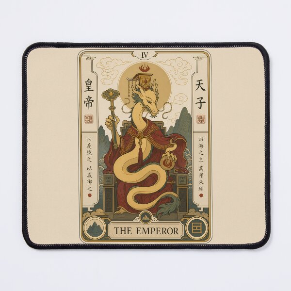 Item preview, The Emperor Tarot Card - Vintage Ly Dynasty Asian Dragon designed and sold by Rising Drake.