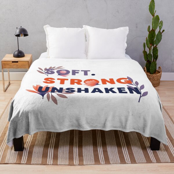 Item preview, Soft Strong Unshaken Floral Empowerment Quote designed and sold by Aarvya Fashion Club ( A.F.C ).
