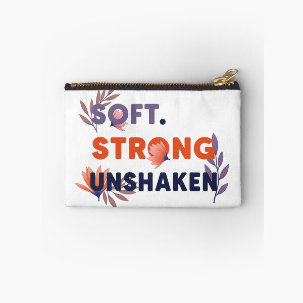 Item preview, Soft Strong Unshaken Floral Empowerment Quote designed and sold by Aarvya Fashion Club ( A.F.C ).