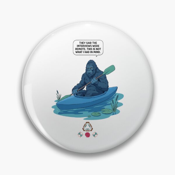 Item preview, Bigfoot Remote Interview - Funny Sasquatch Working from Home Meme T-Shirt designed and sold by Whimsy Trail Co.