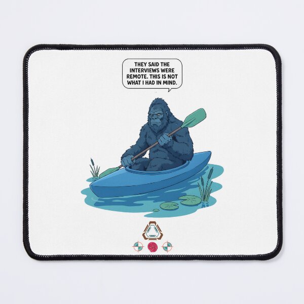 Item preview, Bigfoot Remote Interview - Funny Sasquatch Working from Home Meme T-Shirt designed and sold by Whimsy Trail Co.