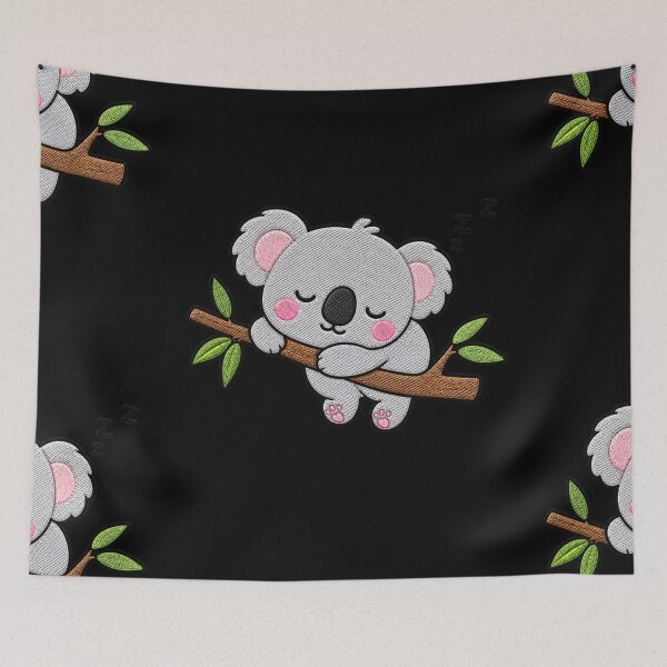 Item preview, Sleepy Koala Kawaii Embroidery Patch Illustration designed and sold by ColorSplash123.