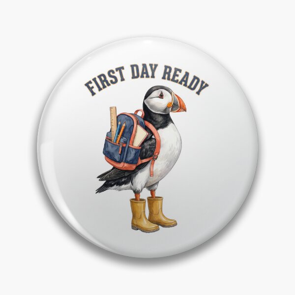 Item preview, First Day Ready Cute Puffin designed and sold by Roy & Tiffany.