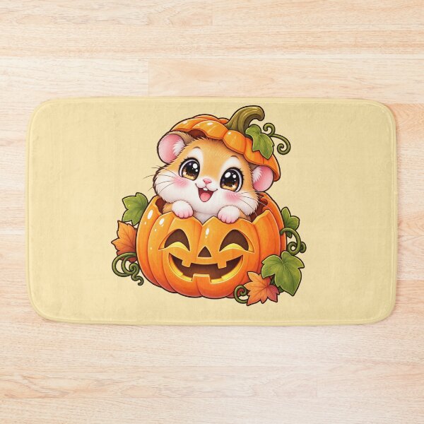 Item preview, Kawaii Hamster in Pumpkin Sticker Art – Cute Chibi Halloween Illustration designed and sold by MagicMakerPh.