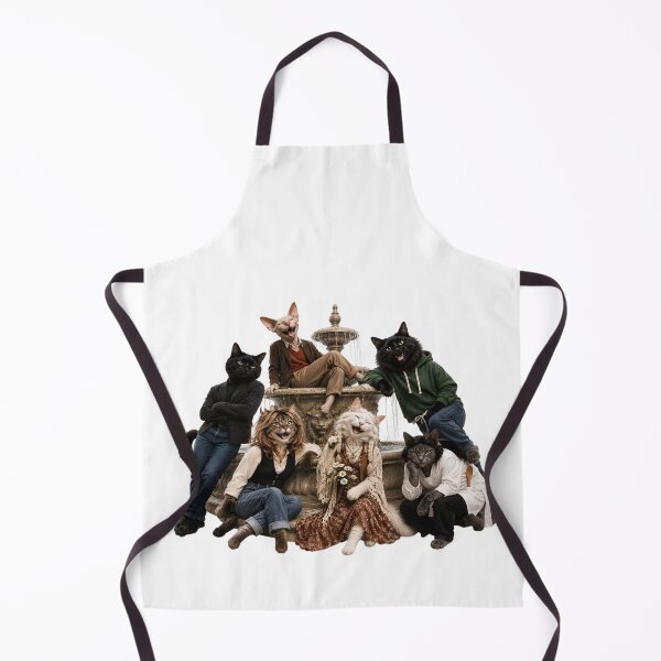 Item preview, Anthropomorphic cats at fountain designed and sold by Agnisherl.