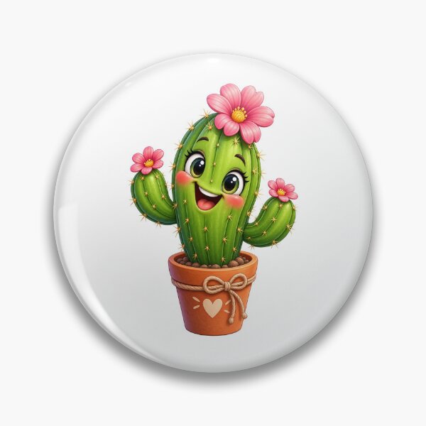Item preview, A funny cactus smiley cartoon animated style character illustration  designed and sold by lafataviola.