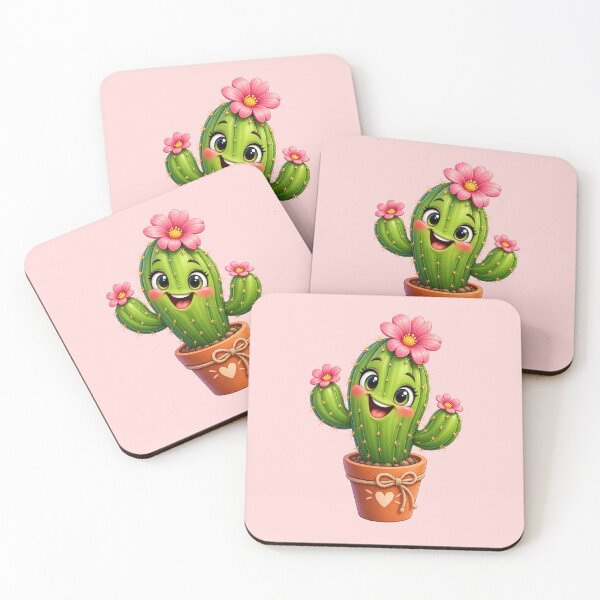 Item preview, A funny cactus smiley cartoon animated style character illustration  designed and sold by lafataviola.