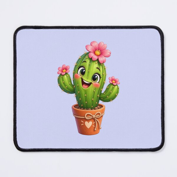 Item preview, A funny cactus smiley cartoon animated style character illustration designed and sold by lafataviola.