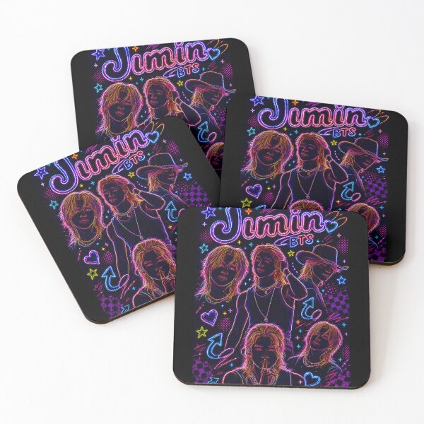 Item preview, Jimin BTS Neon Aesthetic | K-Pop Y2K Retro Fan Art designed and sold by looplandger.