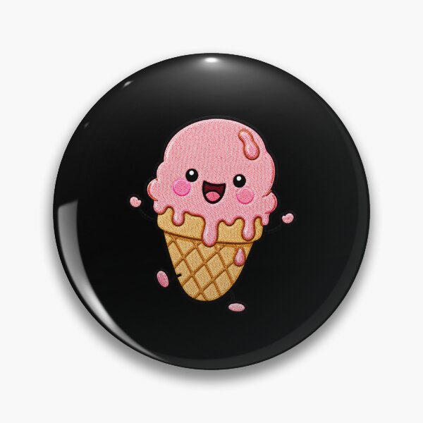 Artikelvorschau, Kawaii-Stickerei-Aufnäher-Illustration: Eiscreme-Mischung entworfen und verkauft von ColorSplash123.