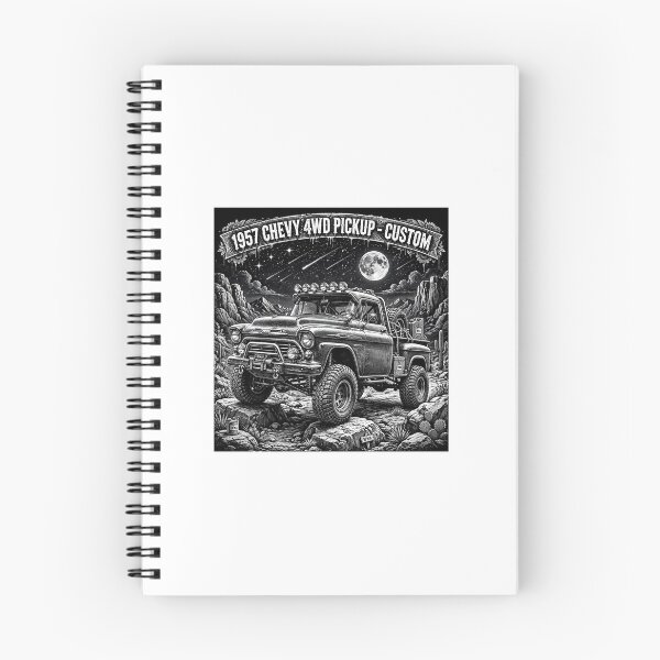 Item preview, 1957 Chevy 4WD Pickup Custom - Night Canyon Off-Road Truck Art designed and sold by WeirdWheeledArt.
