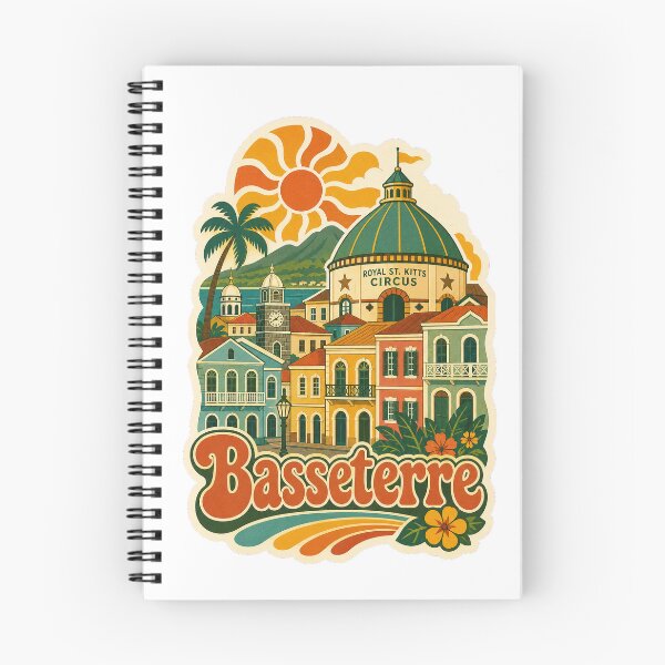 Item preview, Basseterre Saint Kitts and Nevis Travel Souvenir - Retro Illustration designed and sold by VisualArtsOasis.