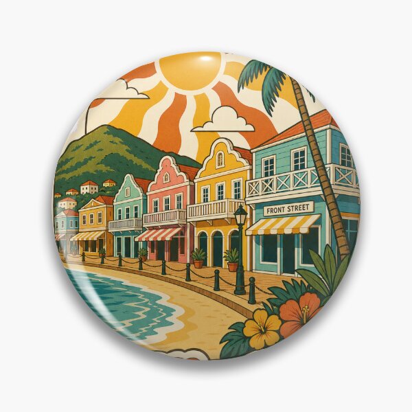 Item preview, Philipsburg Sint Maarten Travel Souvenir - Retro Illustration designed and sold by VisualArtsOasis.