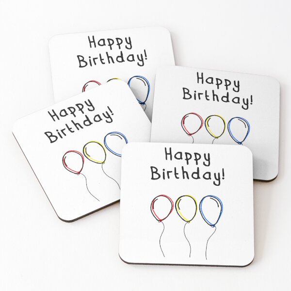 Item preview, Happy Birthday Balloons - Colourful Hand‑Drawn Birthday Card designed and sold by Dyche Studio.
