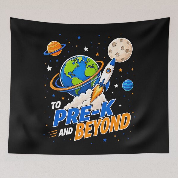 Item preview, Pre K Boy First Day Of Pre K Back To School Moon Space designed and sold by Mykittens69.