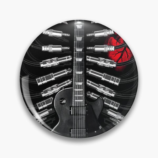 Item preview, Electric Guitar Rib Cage Artwork | Anatomical Heart Audio Cable Print | Rock Music Studio Art designed and sold by MusixMerch.