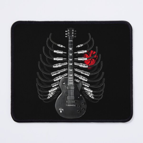Item preview, Electric Guitar Rib Cage Artwork | Anatomical Heart Audio Cable Print | Rock Music Studio Art designed and sold by MusixMerch.