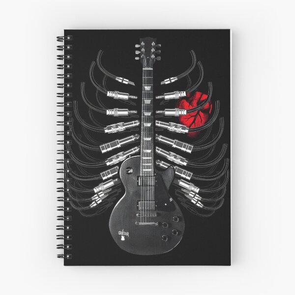Item preview, Electric Guitar Rib Cage Artwork | Anatomical Heart Audio Cable Print | Rock Music Studio Art designed and sold by MusixMerch.