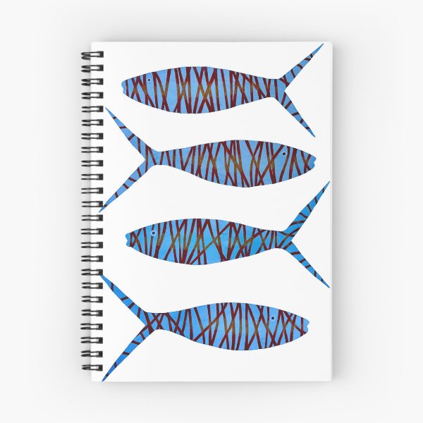 Item preview, Blue Fish with Red Ribbon  designed and sold by KakiDimock.