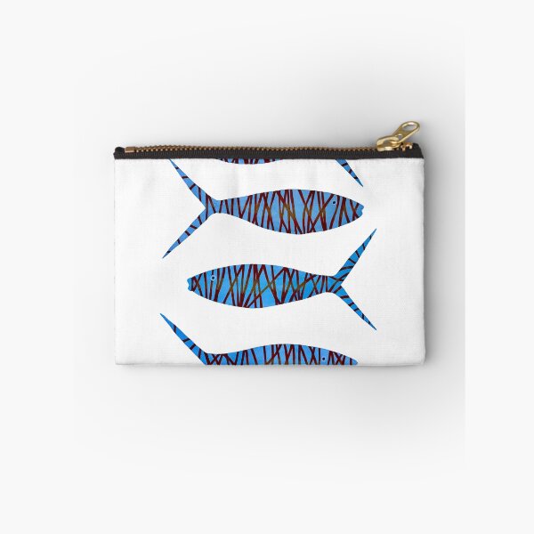 Item preview, Blue Fish with Red Ribbon  designed and sold by KakiDimock.