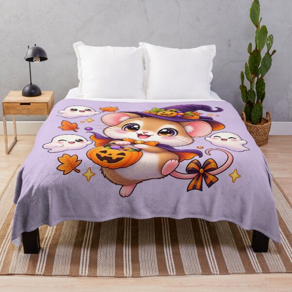 Item preview, Kawaii Field Mouse & Ghosts Sticker Art – Cute Chibi Halloween Illustration designed and sold by MagicMakerPh.