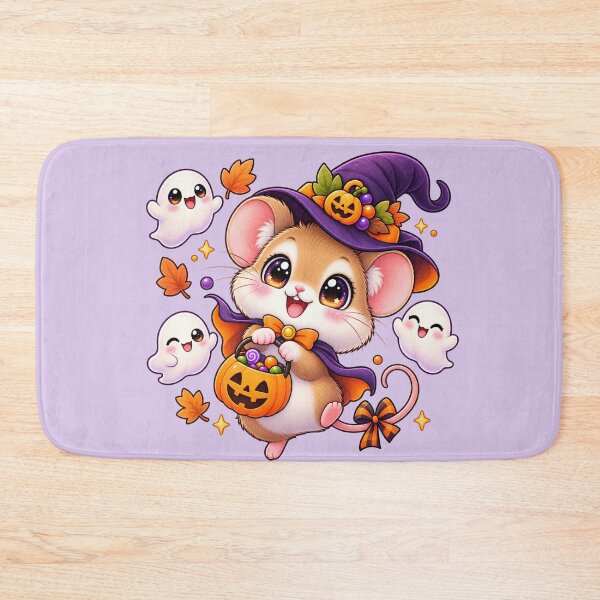Item preview, Kawaii Field Mouse & Ghosts Sticker Art – Cute Chibi Halloween Illustration designed and sold by MagicMakerPh.